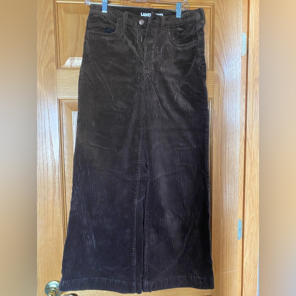 Lands' End Dark Brown Corduroy wide leg pant